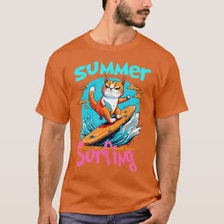 Kat Surfen Grappig T-shirt