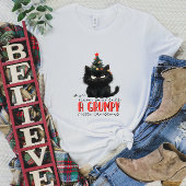 Kat T-Shirt met brute kerst