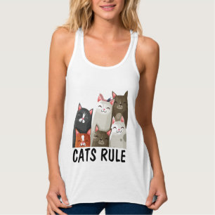 KAT T-SHIRTS, KATTEN REGEL DAMES TANKTOP