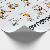 Kat-taal, grappige kat Kitten, liefdeskat-cadeauid Cadeaupapier (Hoek)