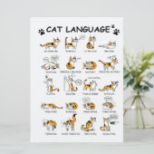 Kat-taal, grappige kat Kitten, liefdeskat-cadeauid Menu (Staand voorkant)