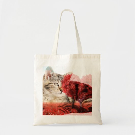 Kat-tablettas Tote Bag (Voorkant)