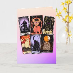 Kat Tarot-Kaart-Halloween Empress. Hermit, Fool Kaart