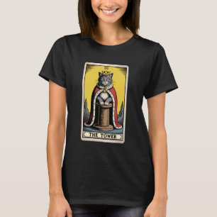 Kat Tarotkaart De Toren Kattenkrabpaal Boom T-shirt