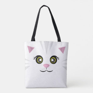 Kat-Tas - Grijze strepen Tote Bag