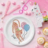 Kat-tastic Purrfect Birthday Party Custom Papieren Bordje (Feest)