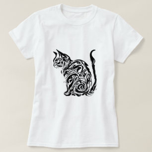 Kat tattoo stijl t-shirt