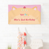 Kat "Te Schattig om Aan te Paken" 2e Verjaardagsba Spandoek (Insitu)
