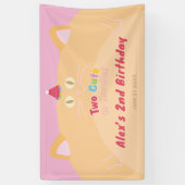 Kat "Te Schattig om Aan te Paken" 2e Verjaardagsba Spandoek (Verticaal)