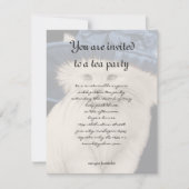  Kat Tea Party Invitation  Blue Pet Kaart (Voorkant)