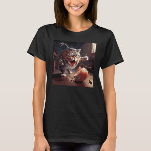 Kat ter bestrijding van bacteriën en eieren t-shirt