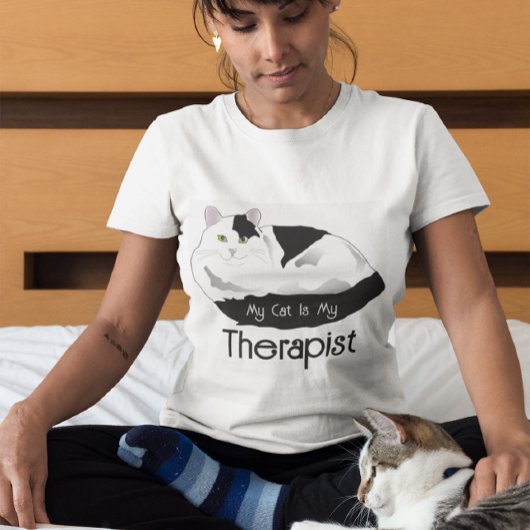 Kat Therapist - grappig citaat T-shirt
