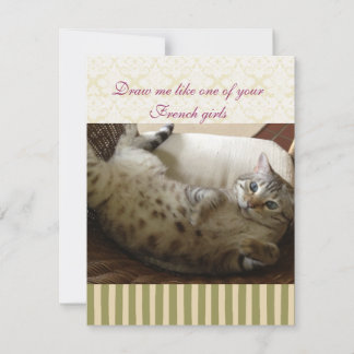 Kat Titanic Quote Brocade Stripe Notecard