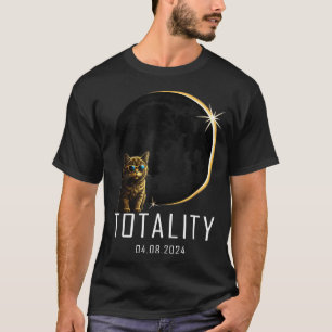 Kat Totale Zonsverduistering 2024 Totaliteit Grapp T-shirt