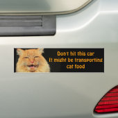 Kat-transportvoertuig voor levensmiddelen bumpersticker (Op auto)