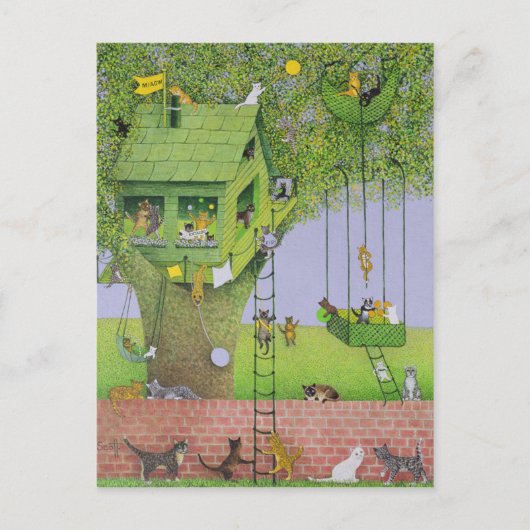 Kat Tree House Briefkaart (Voorkant)