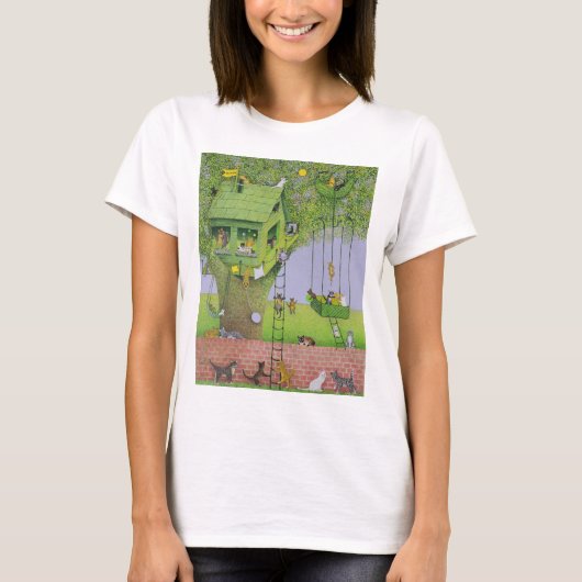 Kat Tree House T-shirt (Voorkant)