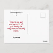 Kat Trimmen van de Kerstboom Briefkaart (Achterkant)