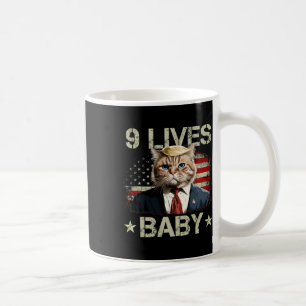 Kat Trump 9 Levens Door Trump 2024 Win Overwinning Koffiemok