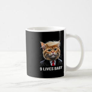 Kat Trump 9 Levens Door Trump 2024 Winst Overwinni Koffiemok