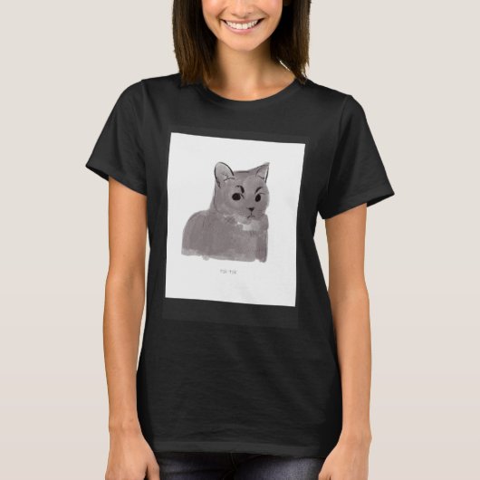 Kat  Tsk Tsk T-shirt (Voorkant)