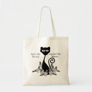Kat Tussen De Duiven Tote Bag