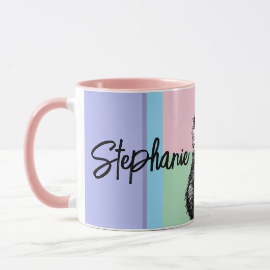 Kat Tuxedo Pastel Katten Vrouwen Pastel Kleuren Mok (Links)