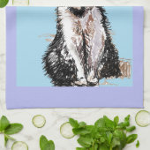 Kat Tuxedo Pastel Katten Vrouwen Pastel Kleuren Theedoek (Gevouwen)