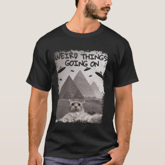 Kat UFO Meme - Grappige kat selfie met UFO's T-shirt