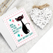 Kat uit de middeleeuwen, Happy Moederdag Feestdagenkaart