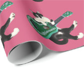 Kat Ukulele-wrapppapier Cadeaupapier (Rol Hoek)