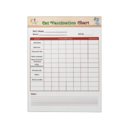 Kat Vaccinatiekaart Notitieblok