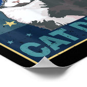 Kat Vader Amerikaanse Vlag 4 juli Vaderdag Grappig Poster (Hoek)