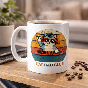 KAT VADER CLUB / Grappige Retro muzikant Koffiemok