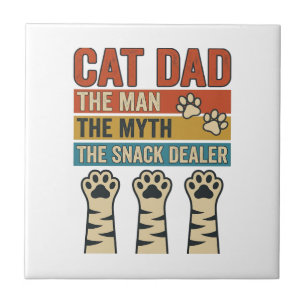 Kat Vader De Snack Dealer Vintage Kat Liefhebber S Tegeltje