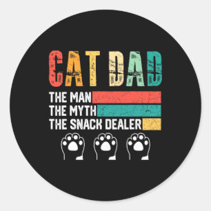 kat vader het Man de mythe snack dealer dood Ronde Sticker