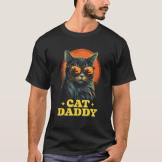 Kat Vader Retro Kat Liefhebbers 90s 80s Kat Liefhe T-shirt