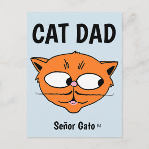 "KAT VADER" Señor Gato Snuor Kat Briefkaart