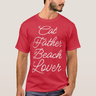 Kat Vader Strand Liefhebber II T-shirt
