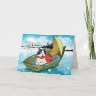 Kat vakantiekaart van Oakland Animal Services Feestdagen Kaart