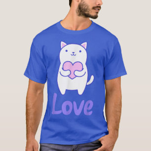 Kat Valentijnen Dag Liefde Heart Pajama Girls Vrou T-shirt