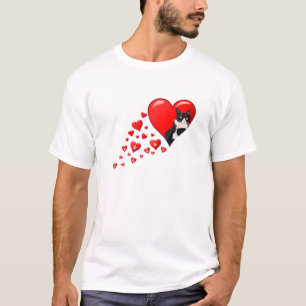 Kat-Valentijnsdag van Tuxedo, hart van keukens en T-shirt