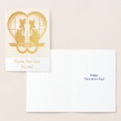 Kat Valentijnskaart mooi  Folie Kaarten (Display)