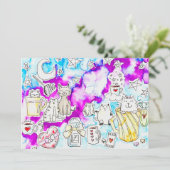 Kat Valentine Feestdagenkaart (Staand voorkant)