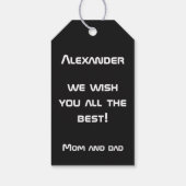 Kat van de astronaut in de ruimte cadeaulabel (Achterkant)