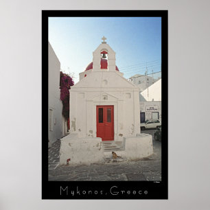 Kat van de kerk - Mykonos Poster