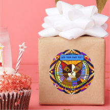 Kat van fluitend zout in mozaïektegels - kleurrijk