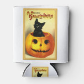 Kat van Halloween, in Jack O Lantern Blikjeskoeler (Voorkant)