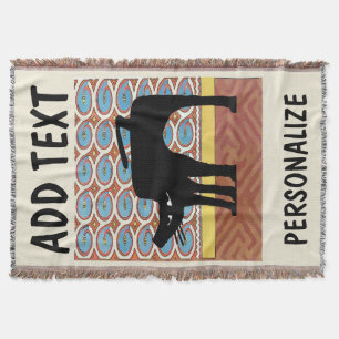 Kat van het blok, voeg tekst toe, deken