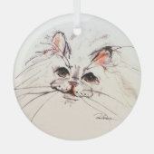 Kat van Hevener Glas Ornament (Voorkant)